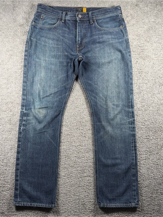 J. Crew Other - J Crew 770 Jeans 32x30 Fits 34x30 Mens Sutton Wash 37875 Whiskering Distressed